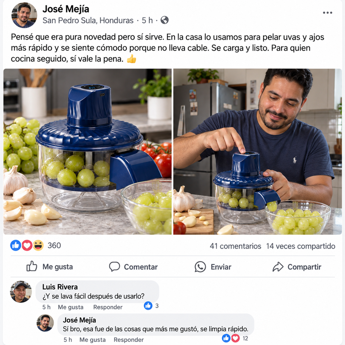 PeelEase Pro™ — Pelador Eléctrico de Frutas + Garantia