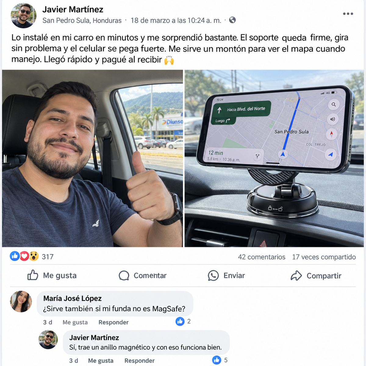MagLock 360™ — Soporte Magnético para Celular con Succión al Vacío con Garantia