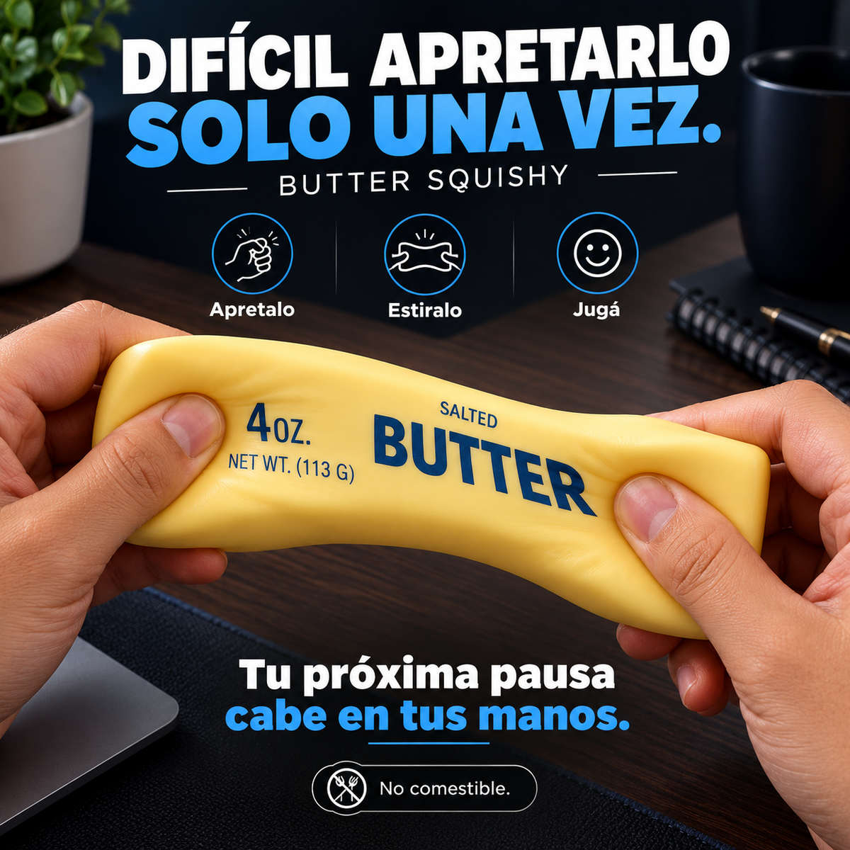 Juguete sensorial para apretar con mantequilla de levantamiento lento, juguete sensorial para aliviar el estrés, juguetes suaves y elásticos, para aliviar la ansiedad