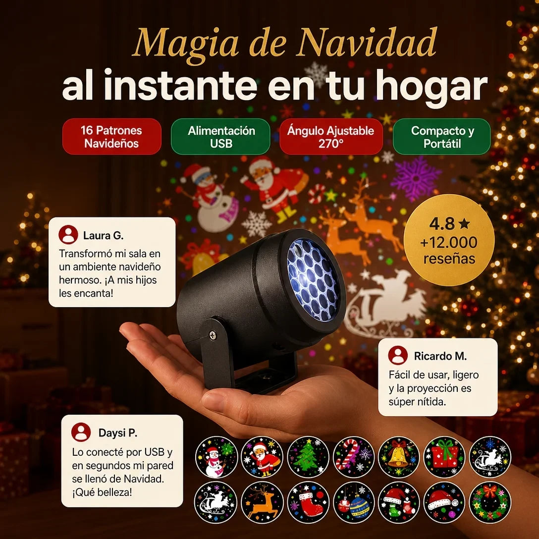 Magic Christmas Projector — Iluminá tu Navidad en Segundos