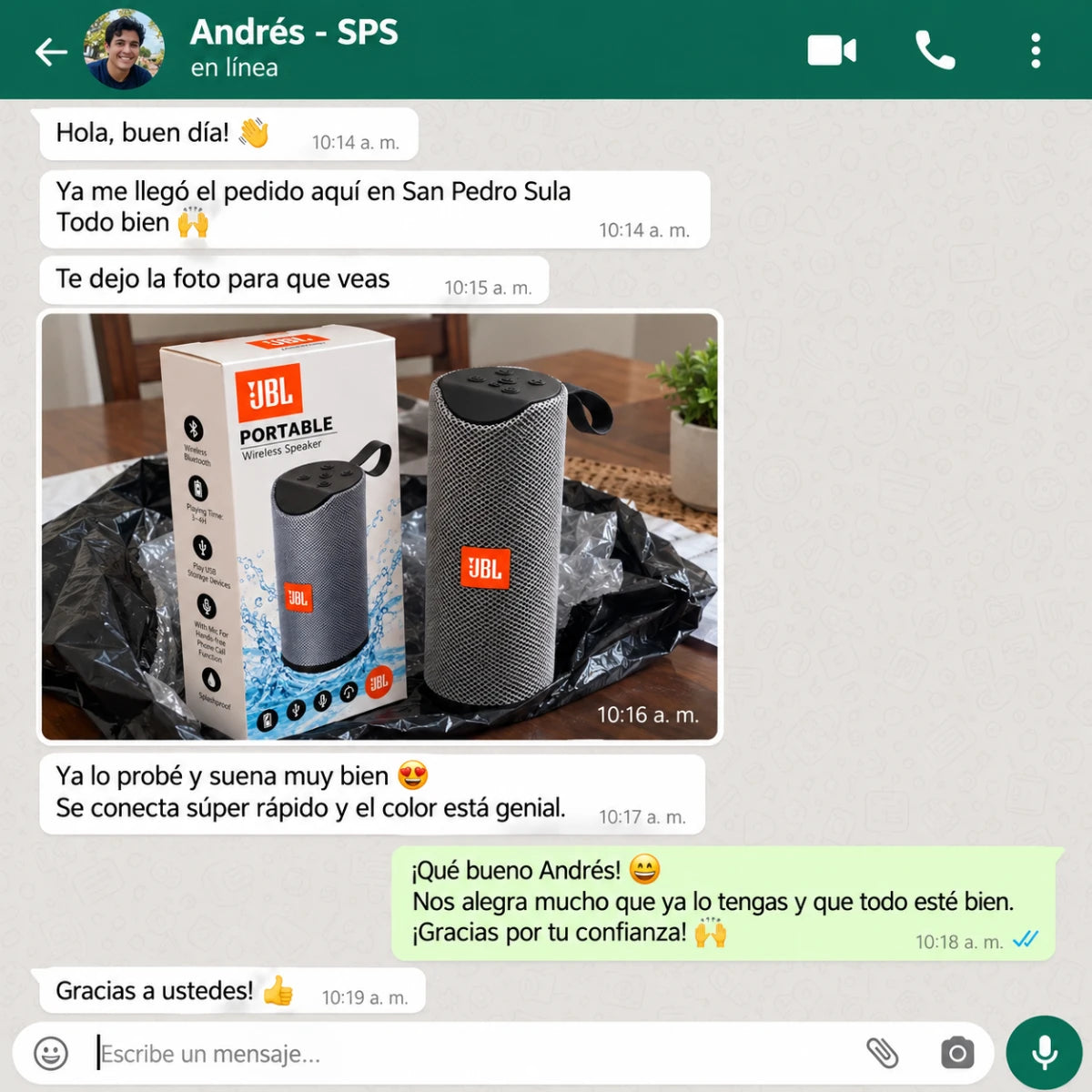 Portable Sound Pro™ – Parlante Bluetooth Portátil JBL Style | Bocina Bluetooth Portátil Resistente a Salpicaduras + Pago al Recibir + Garantía