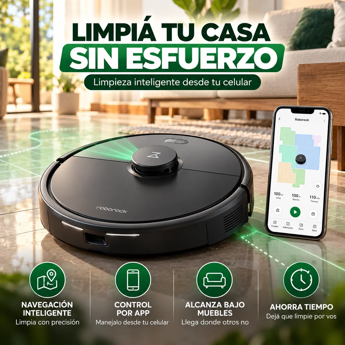 ROBOT ASPIRADORA CON GARANTIA 12 MESES