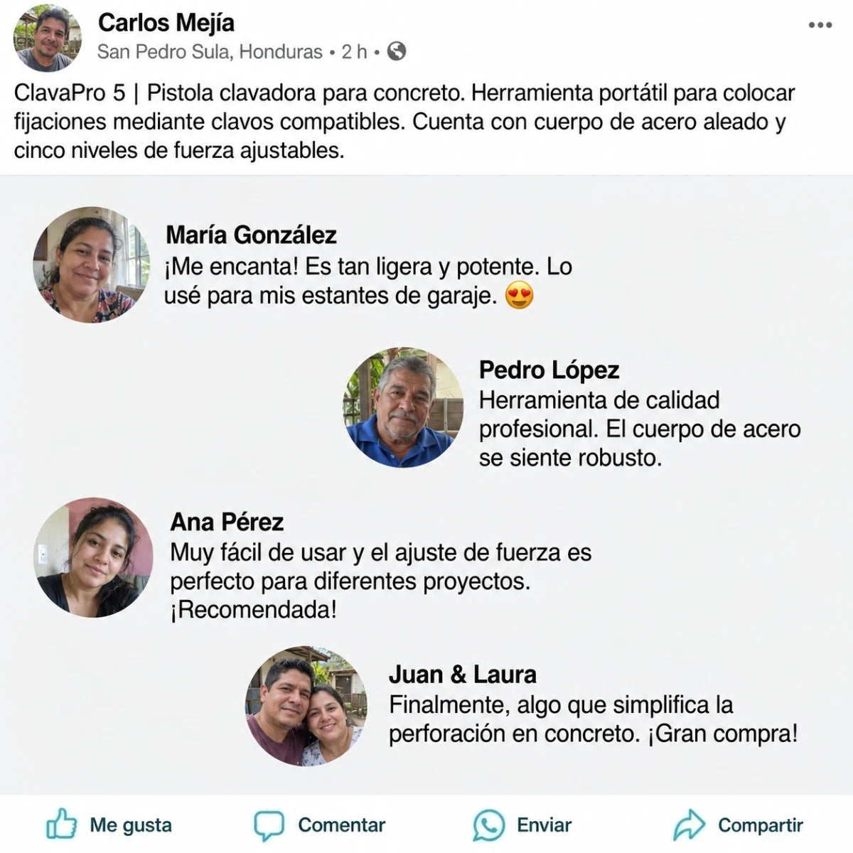 Pistola de Clavos Manual para Concreto — ¡Clavá en la Pared sin Taladro!