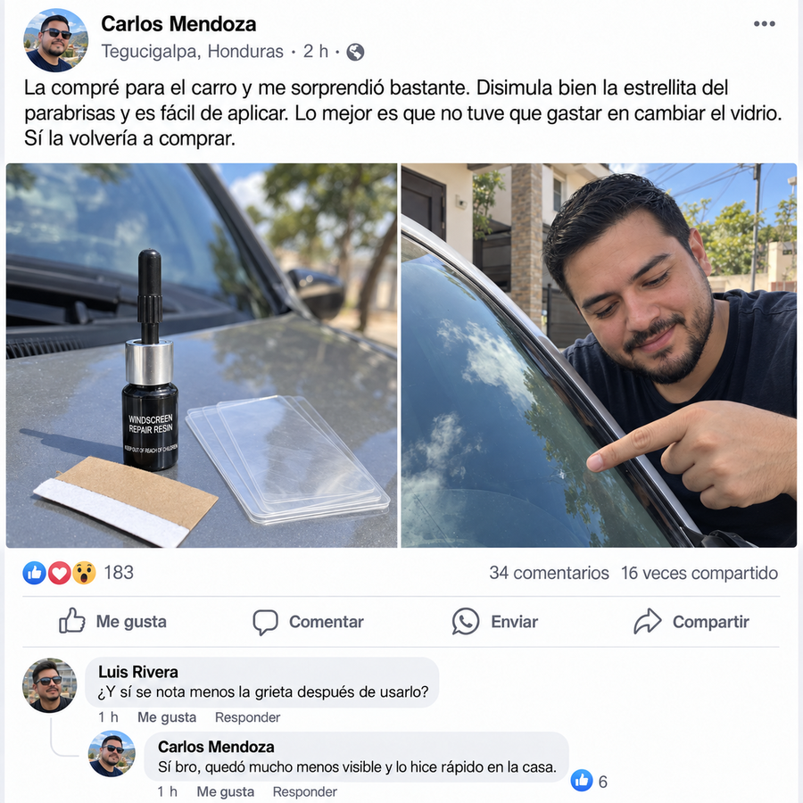 GlassGuard Pro™ – Kit Reparador de vidrio Automotriz o de hogar - reseña de cliente 1