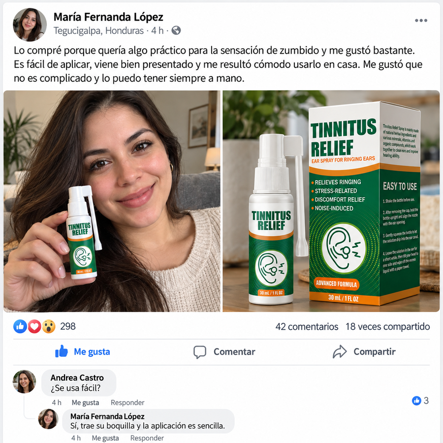 EAR BALANCE™ – Fórmula Herbal de Bienestar Auditivo - reseña de cliente 1