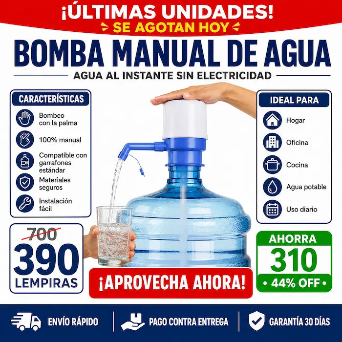 Bomba Manual de Agua para Garrafones — Sin Electricidad, Sin Levantar el Bidón - imagen 2