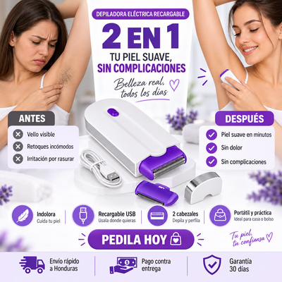 Depiladora Eléctrica 2 en 1
