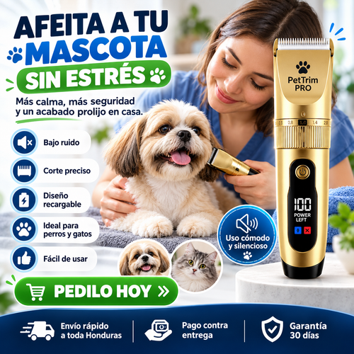 PetTrim Pro – Máquina Cortapelos Inalámbrica para Mascotas