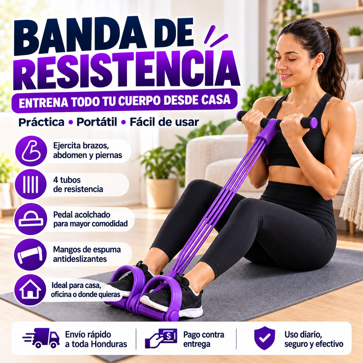 Banda de Resistencia con Pedal — Gym en Casa