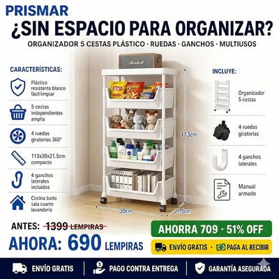 Carrito Organizador Blanco
