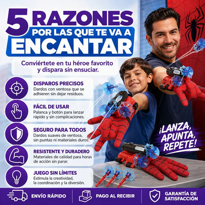 Guante Lanzador de Superhéroe con Sonidos