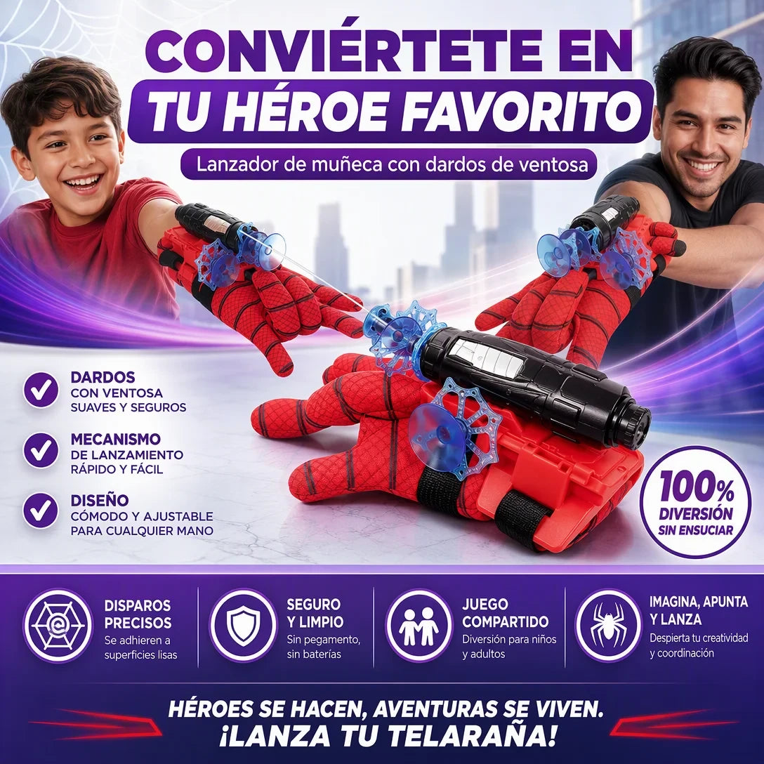 Guante Lanzador de Superhéroe con Sonidos