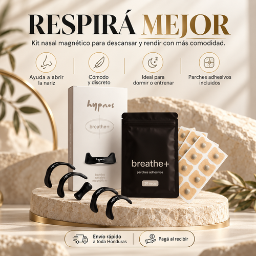 NightBreathe™ — Tiras Nasales para Respirar Mejor