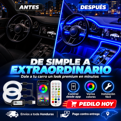 GlowRide™ — Luces LED RGB Interior para Auto