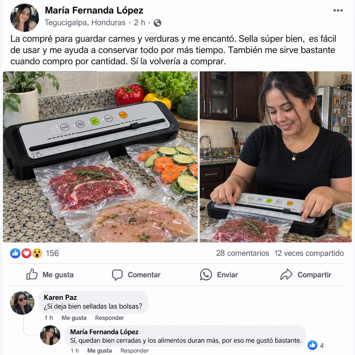 Selladora al Vacío para Alimentos