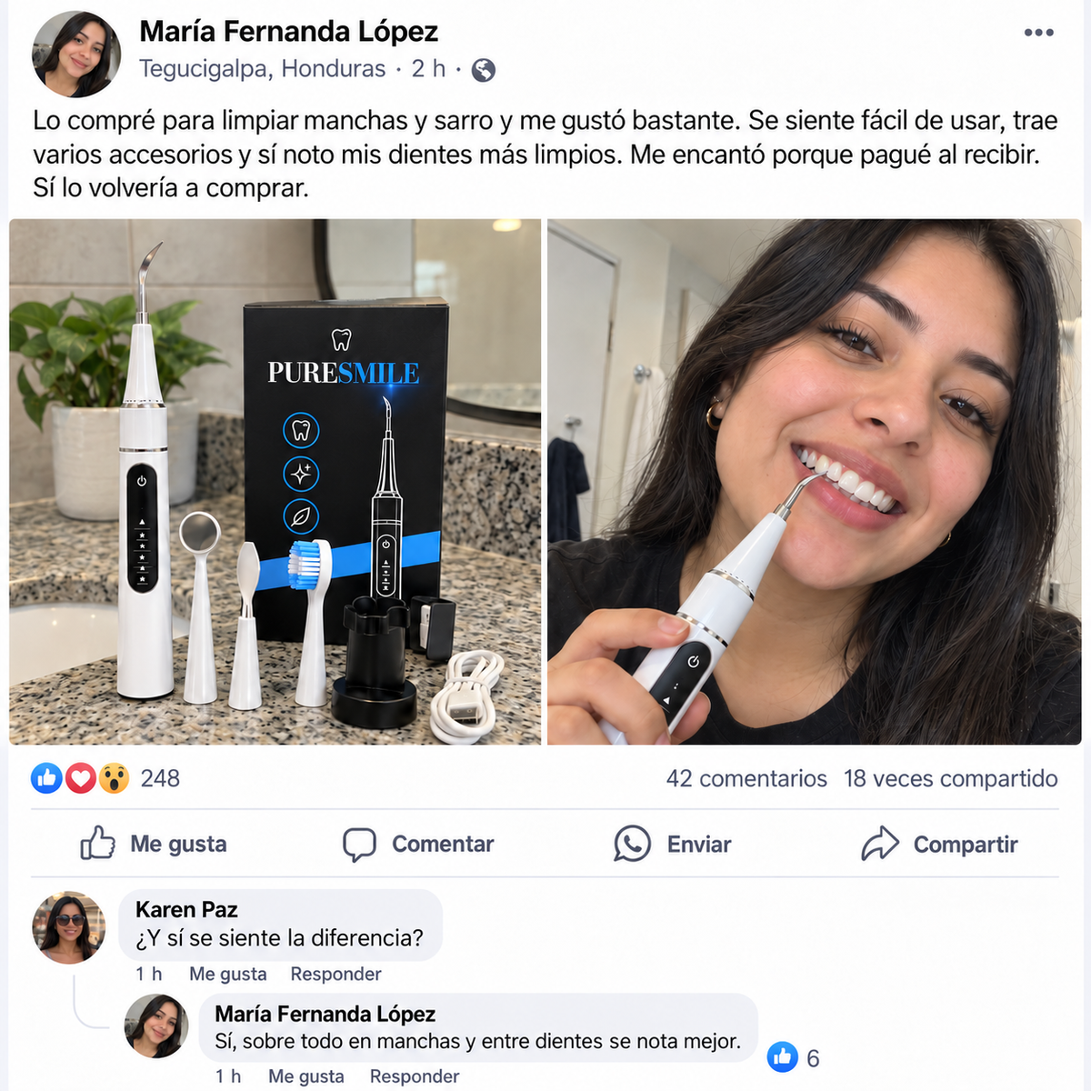 OralClean Pro™ | Cepillo Dental Eléctrico + Removedor de Sarro | 31,000 Vibraciones