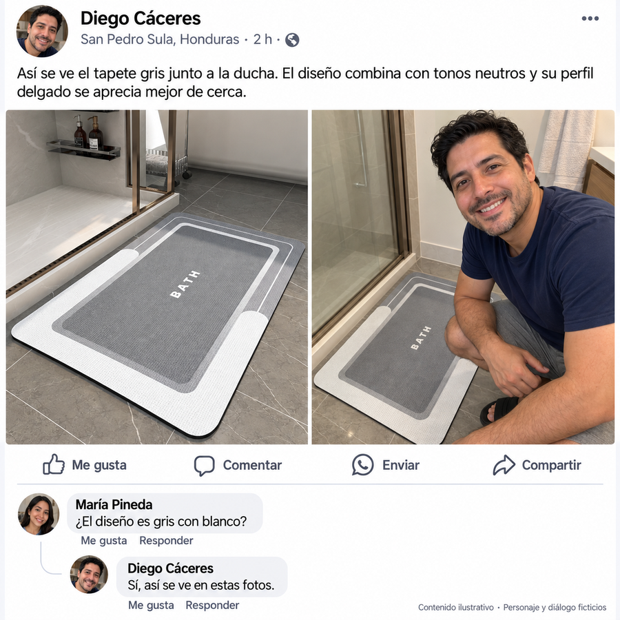 Tapete Mágico Súper Absorbente para Baño - reseña de cliente 1