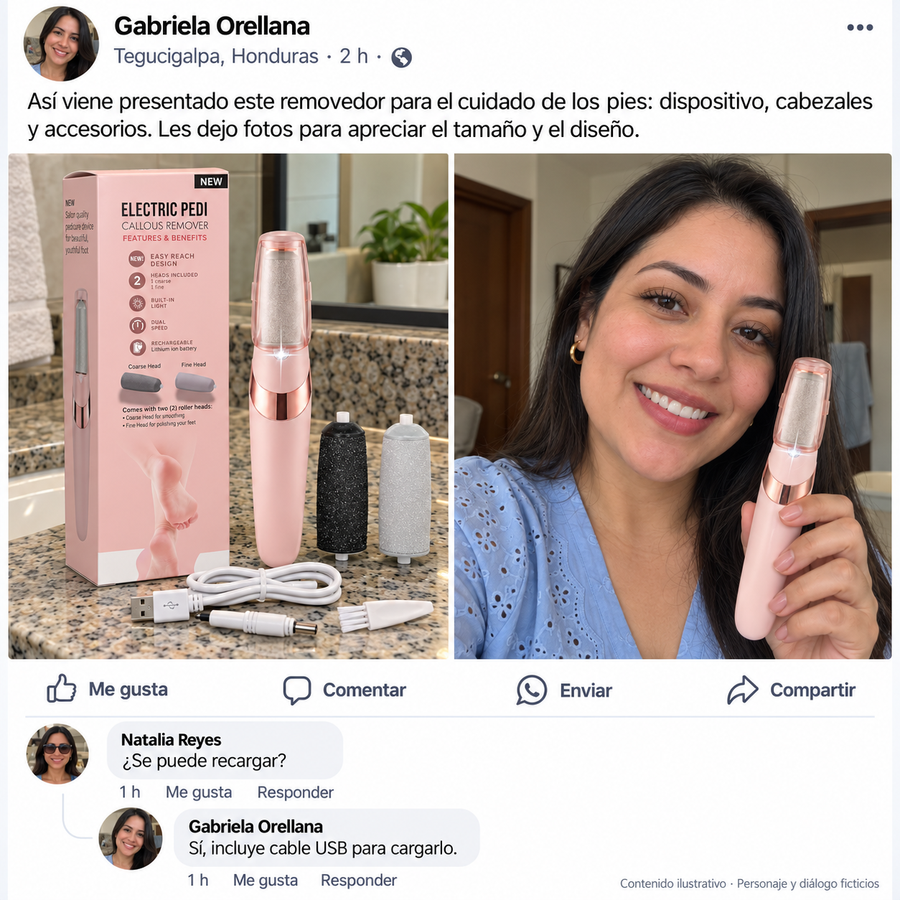Removedor Eléctrico de Callos — ¡Pedicura Profesional en Casa sin Salón! - reseña de cliente 1