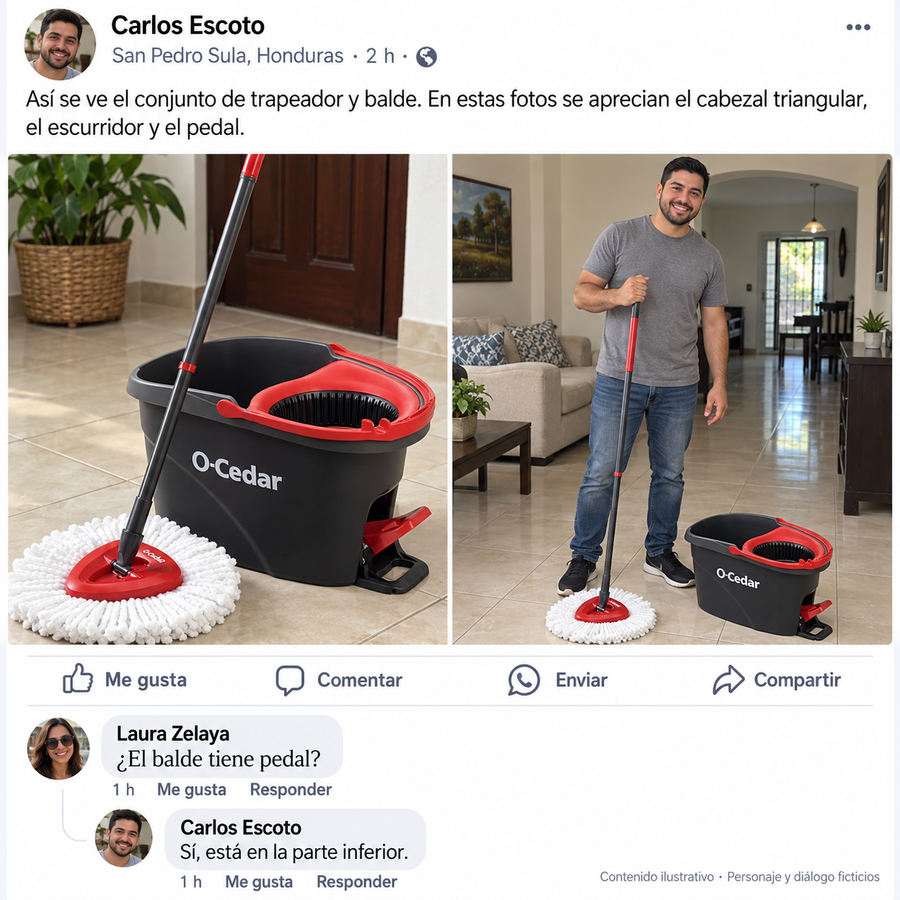 SpinClean Max — ¡Pisos Impecables Sin Ensuciar las Manos! - reseña de cliente 1