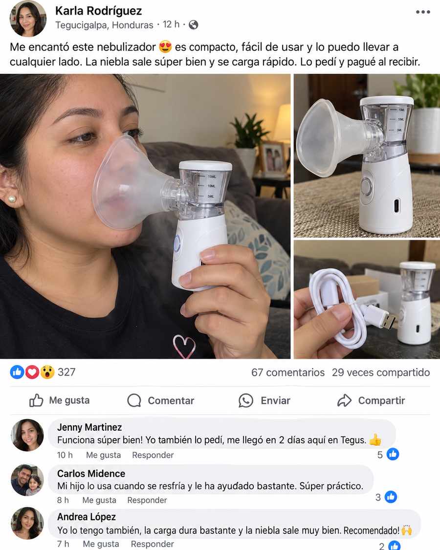 BreatheEase Ultra™ – Nebulizador Ultrasónico Portátil - reseña de cliente 2