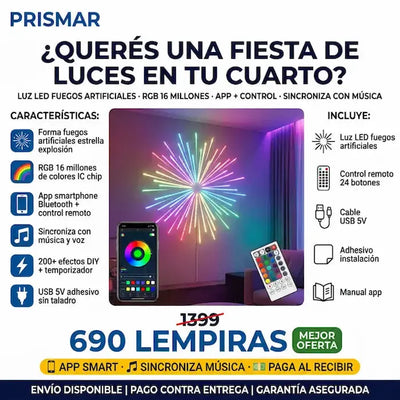 Luces LED Fuegos Artificiales