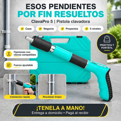 Pistola de Clavos Manual para Concreto — ¡Clavá en la Pared sin Taladro!