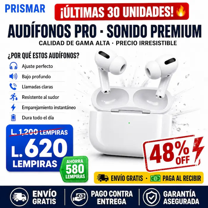 Audífonos Inalámbricos Pro Blancos | Conexión Instantánea | iPhone y Android - imagen 2