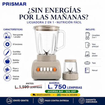 Licuadora 2 en 1