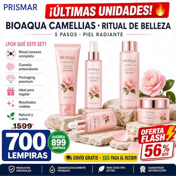 🌸 BIOAQUA Camellias — ¡El Set de Skincare que Tu Piel Estaba Esperando! - imagen 2