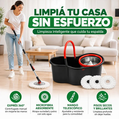 Trapeador Giratorio SpinClean Max