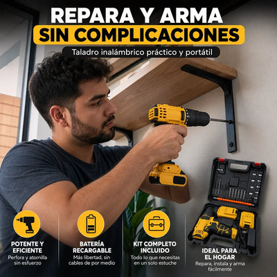 Kit Taladro Inalámbrico 3 en 1