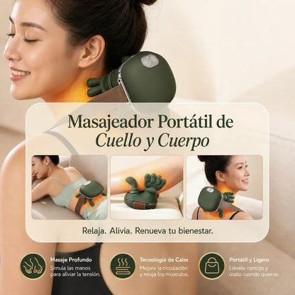 RelaxHand Pro | Masajeador de Cuello, Espalda y Piernas con Calor + Pago al Recibir + Garantía