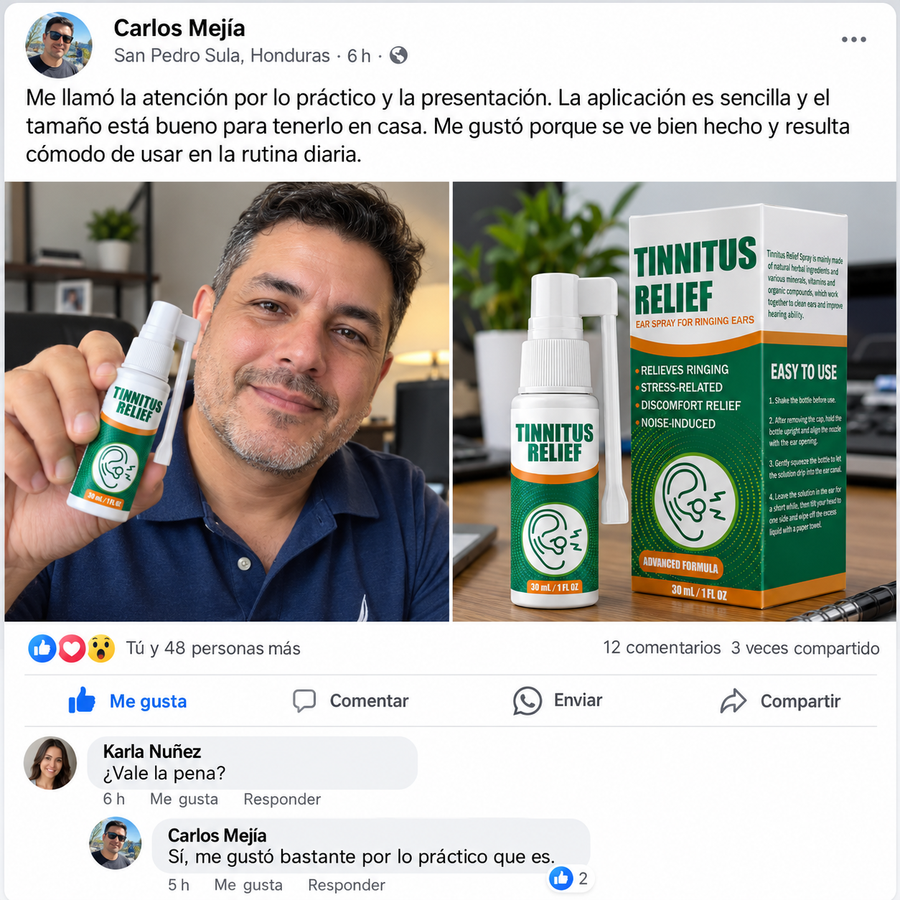 EAR BALANCE™ – Fórmula Herbal de Bienestar Auditivo - reseña de cliente 2