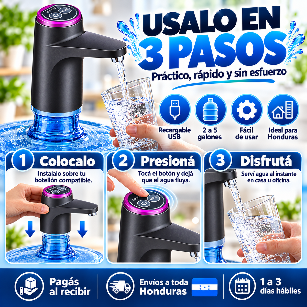 AquaFlow Pro™ – Dispensador Automático de Agua