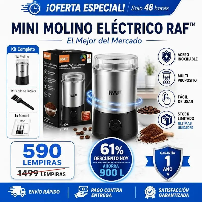 MINI MOLINO ELÉCTRICO DE ACERO INOXIDABLE (GRANOS / MAÍZ / Y MAS ) MAS GARANTIA INCLUIDA - imagen 3