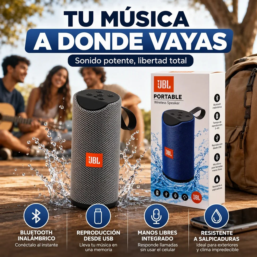 Portable Sound Pro™ – Parlante Bluetooth Portátil JBL Style | Bocina Bluetooth Portátil Resistente a Salpicaduras + Pago al Recibir + Garantía - imagen 3