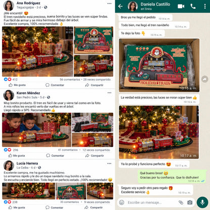 Tren Navideño con Luz y Música